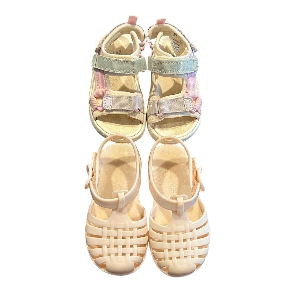 Toddler Girl Sandals Lot Size 5C–5.5C Cat & Jack + H&M Pink Summer Shoes